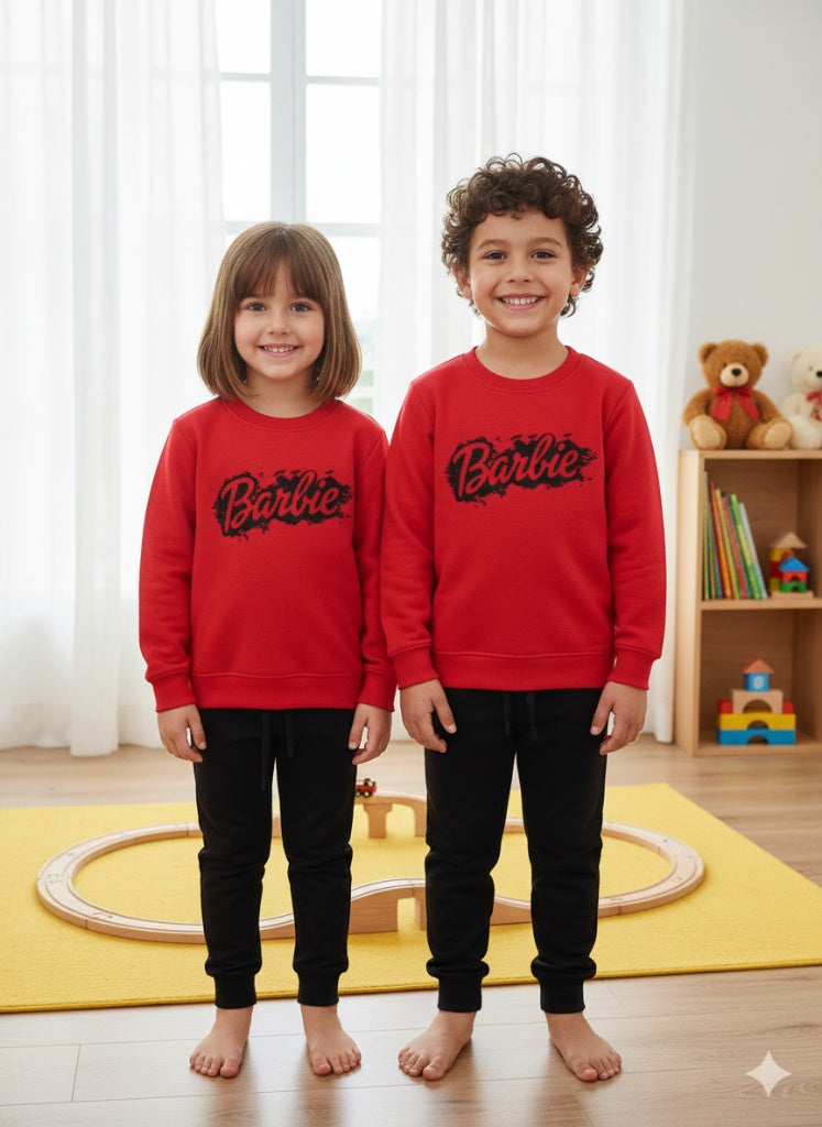 Bold Vibes Baby Girl & Boy Winter Set – Red & Black Outfit