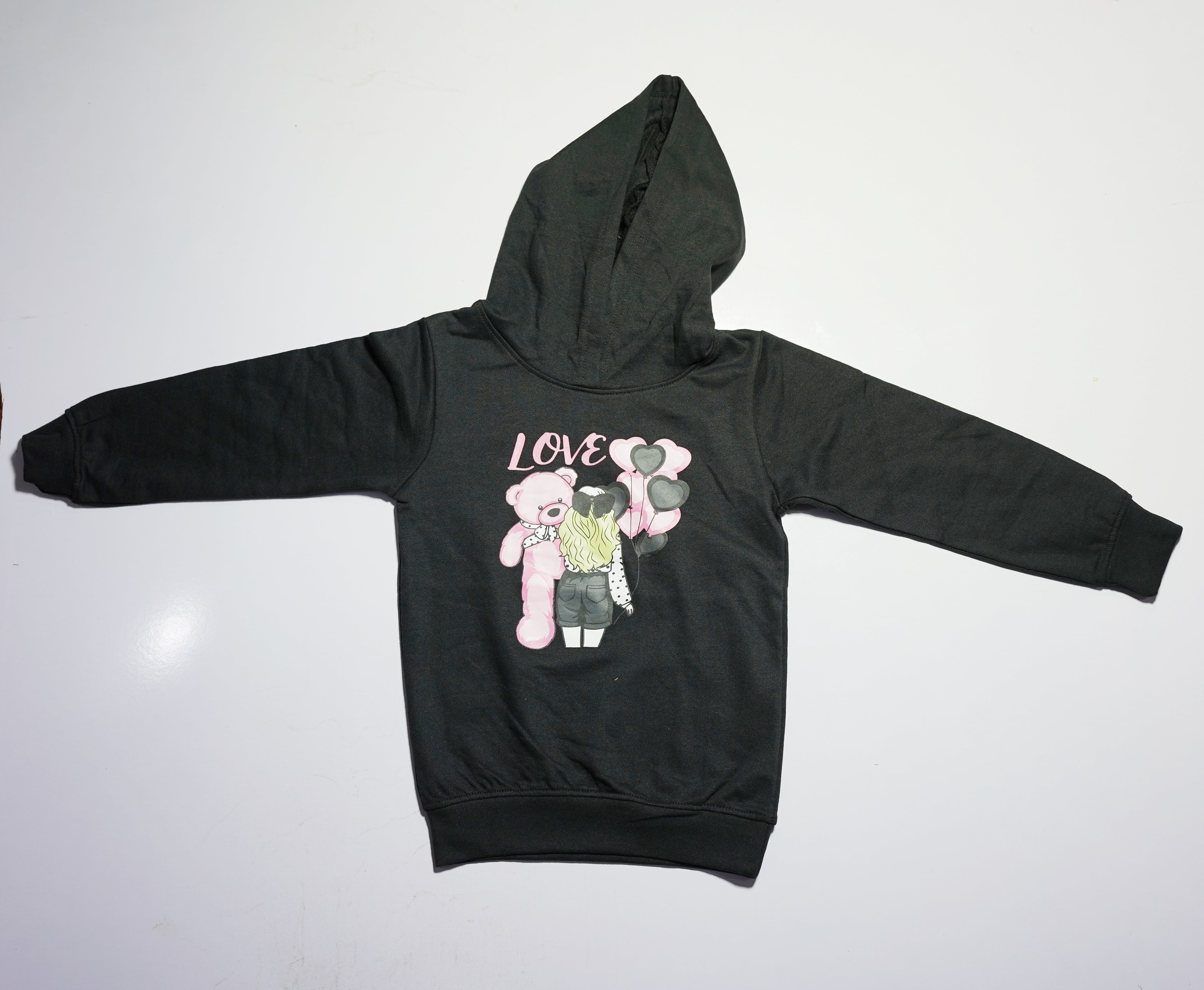 Love Bear Hoodie Baby Girl Winter Set