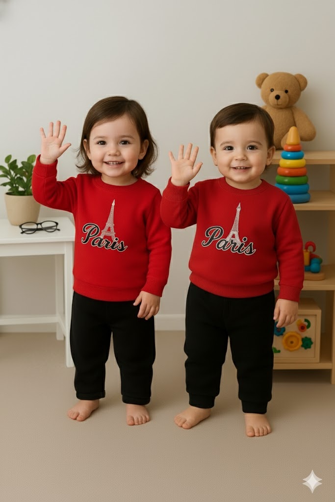 Peace Boy & Girl Hoodie Winter Set – Black Hoodie Outfit